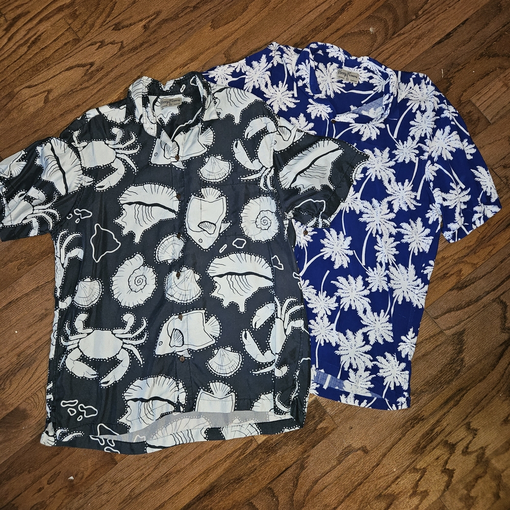 Mens XL Tropical Print Short Sleeve Shirts 2